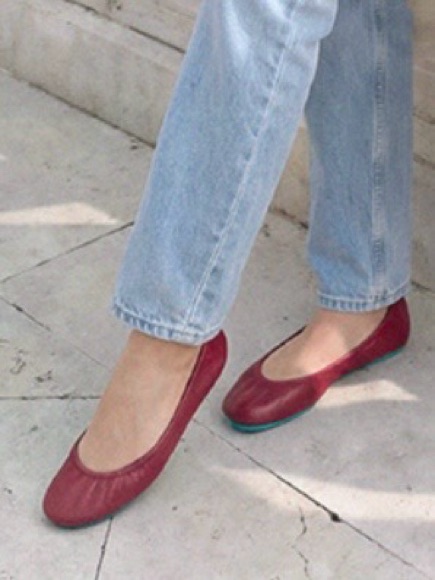 Tieks By Gavrieli Nappa Leather Ballet Flat Cardinal Red Sz 7